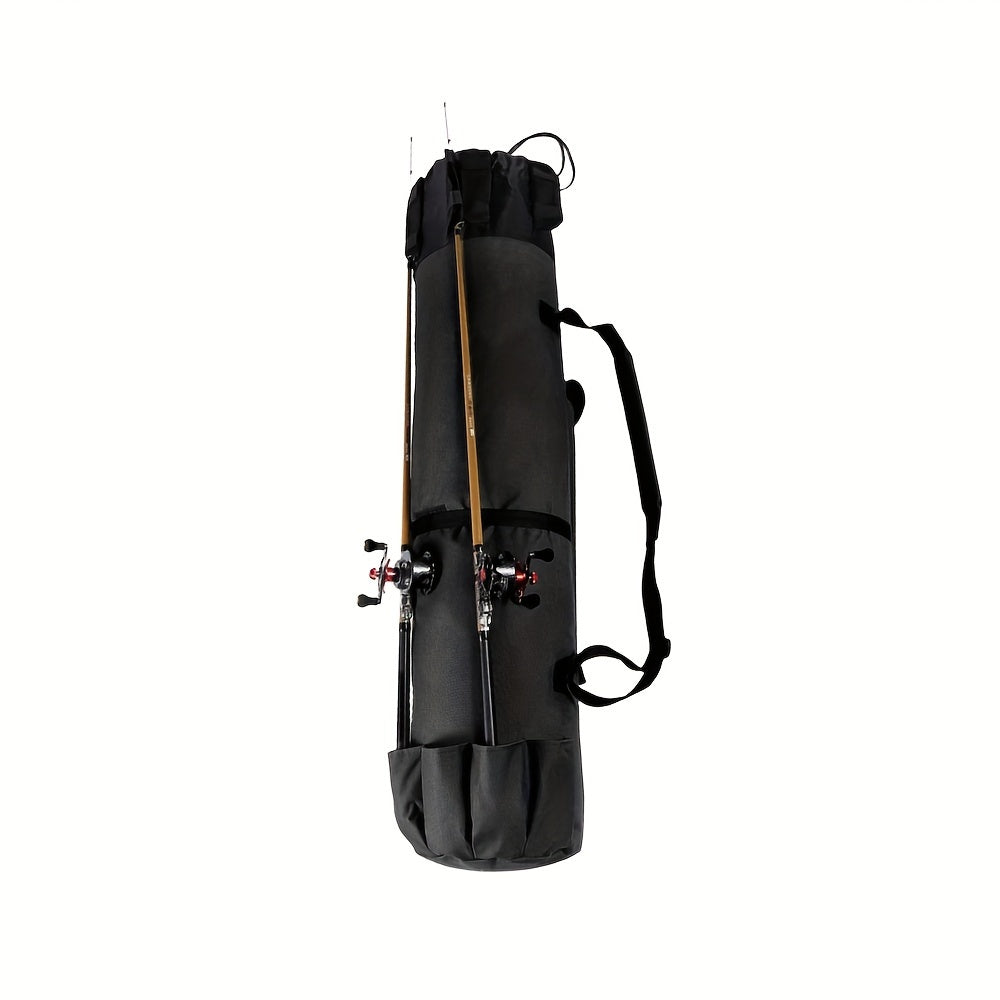 Portable Folding Fishing Rod Reel Bag Cylindrical Fishing Bags