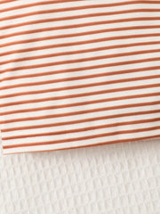3pcs Baby Boys Striped Tops Overall Hat Set
