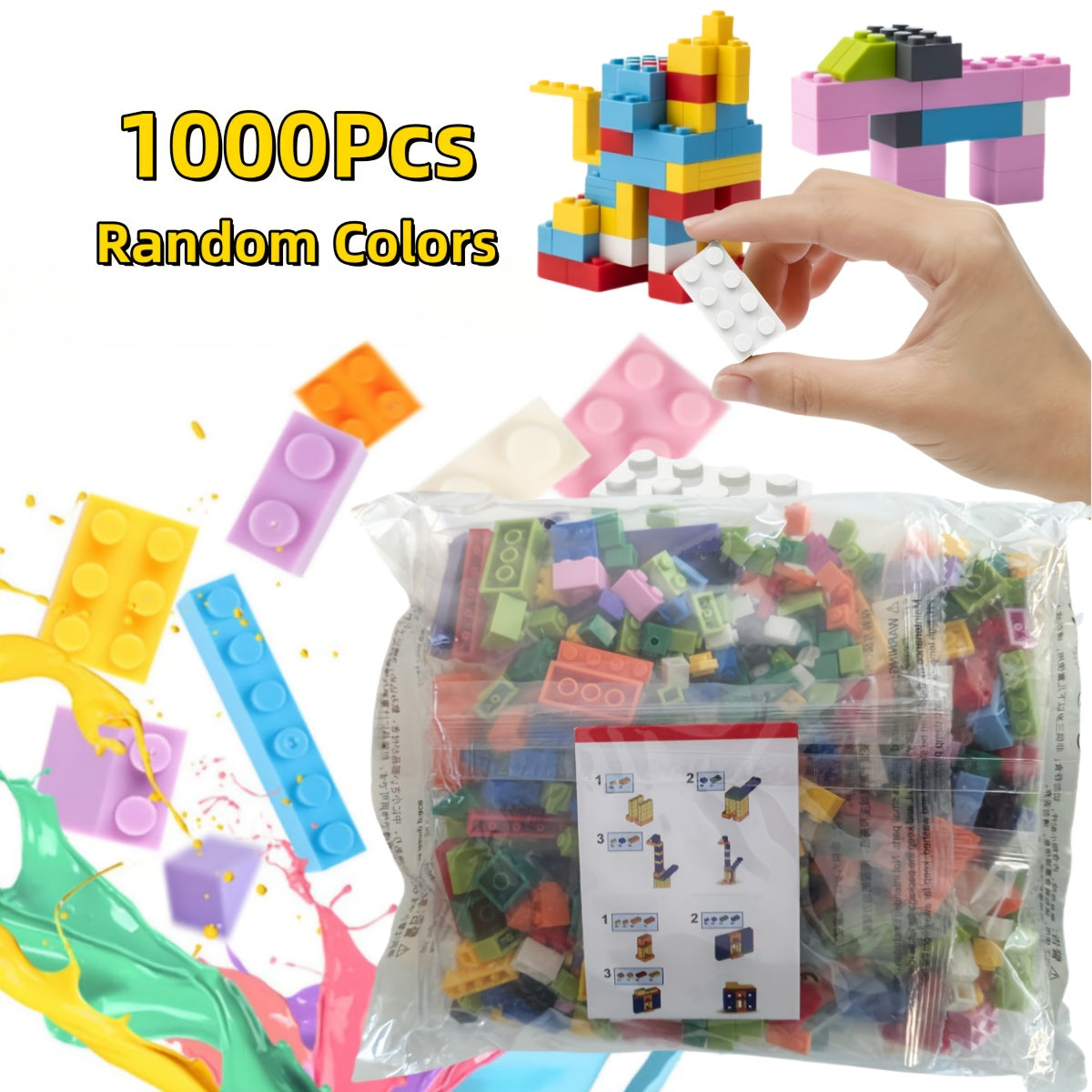 1000pcs Small Building Blocks Bagged Set ABS Material