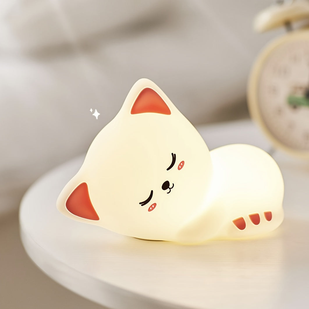 Baby Bedside Night Light Kitten Night Light Rechargeable