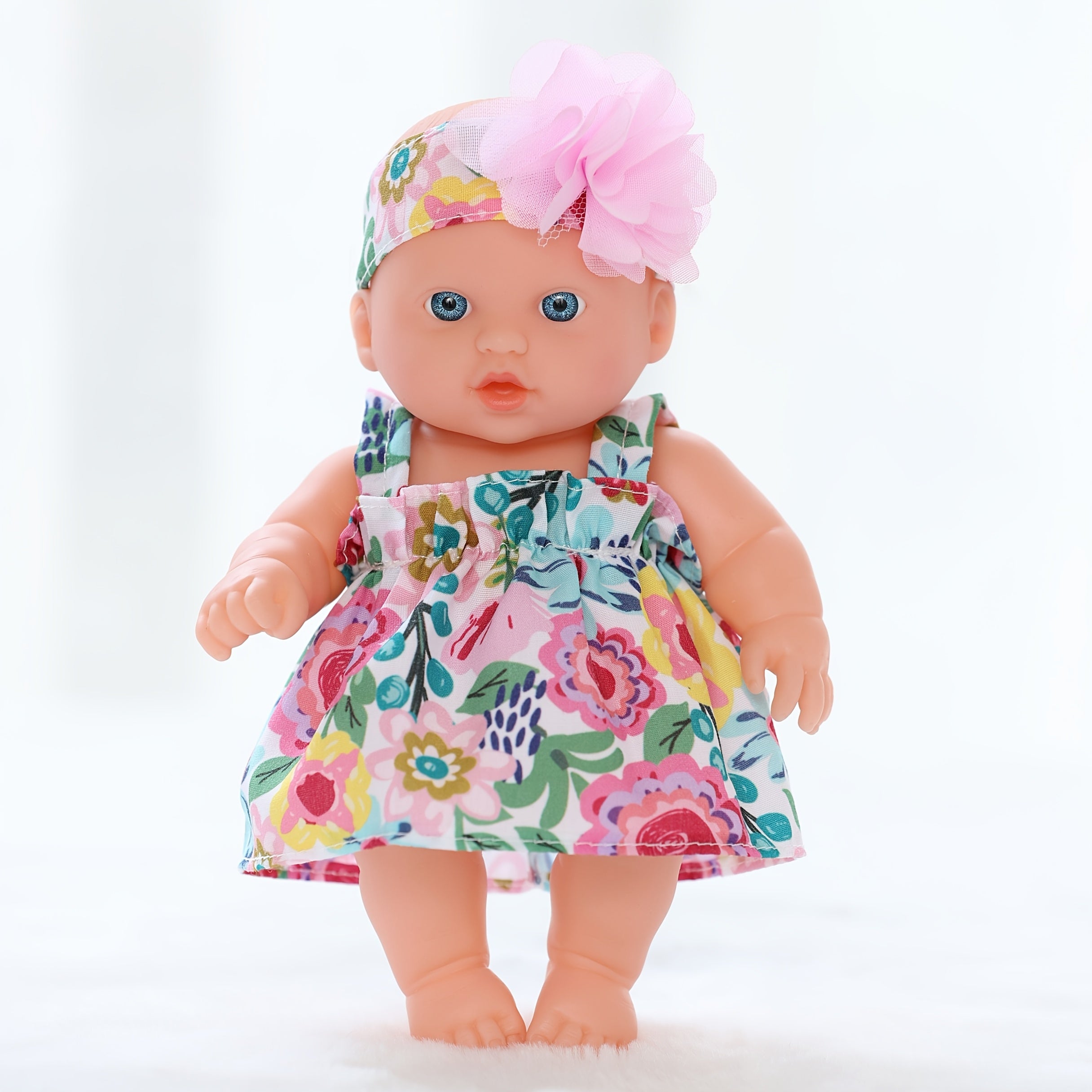 19" Mini Reborn Youngsters Doll Pink Knitted Hat Fur Coat & Pants