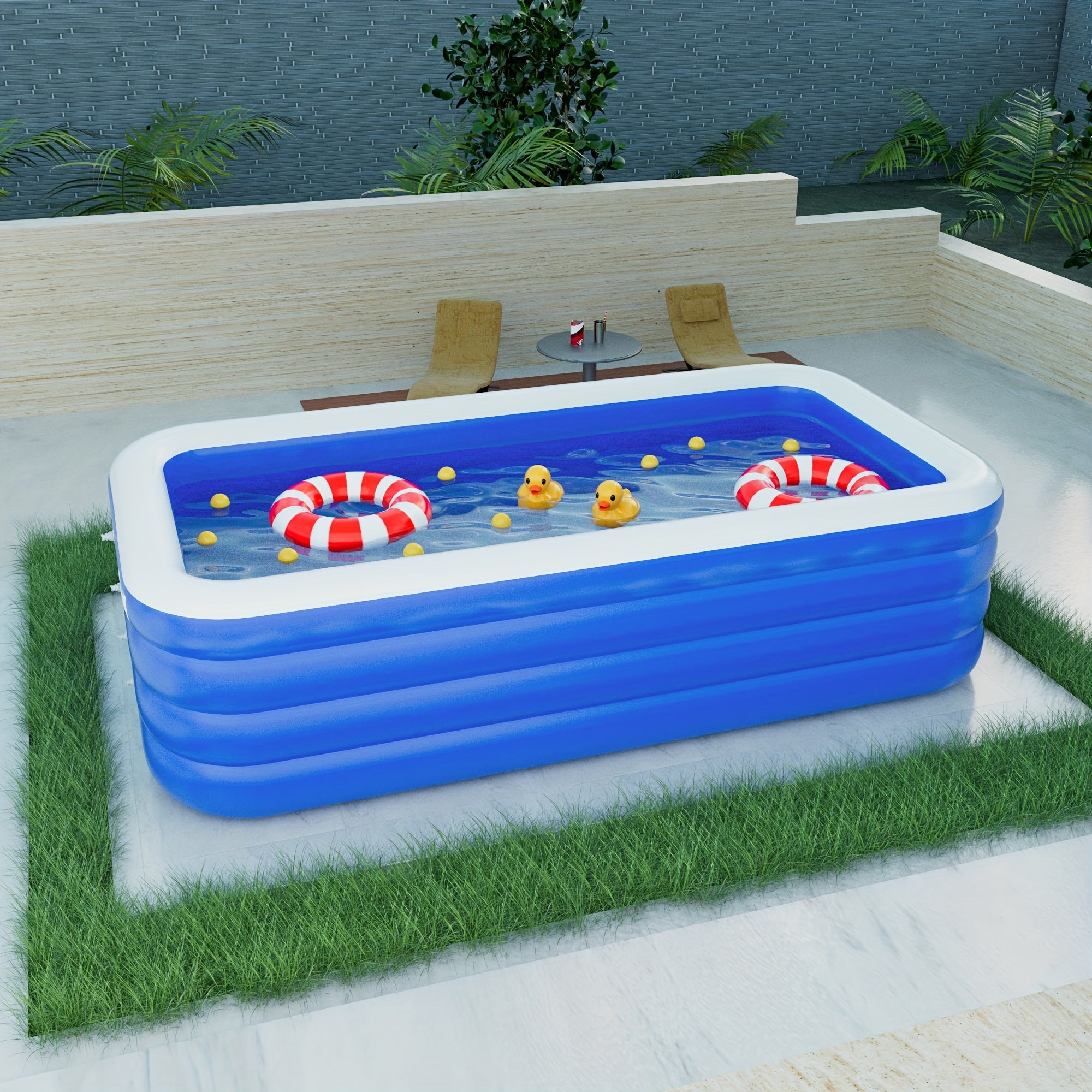 Inflatable Swimming Pool Thickened Baby Folding Bath for Adults