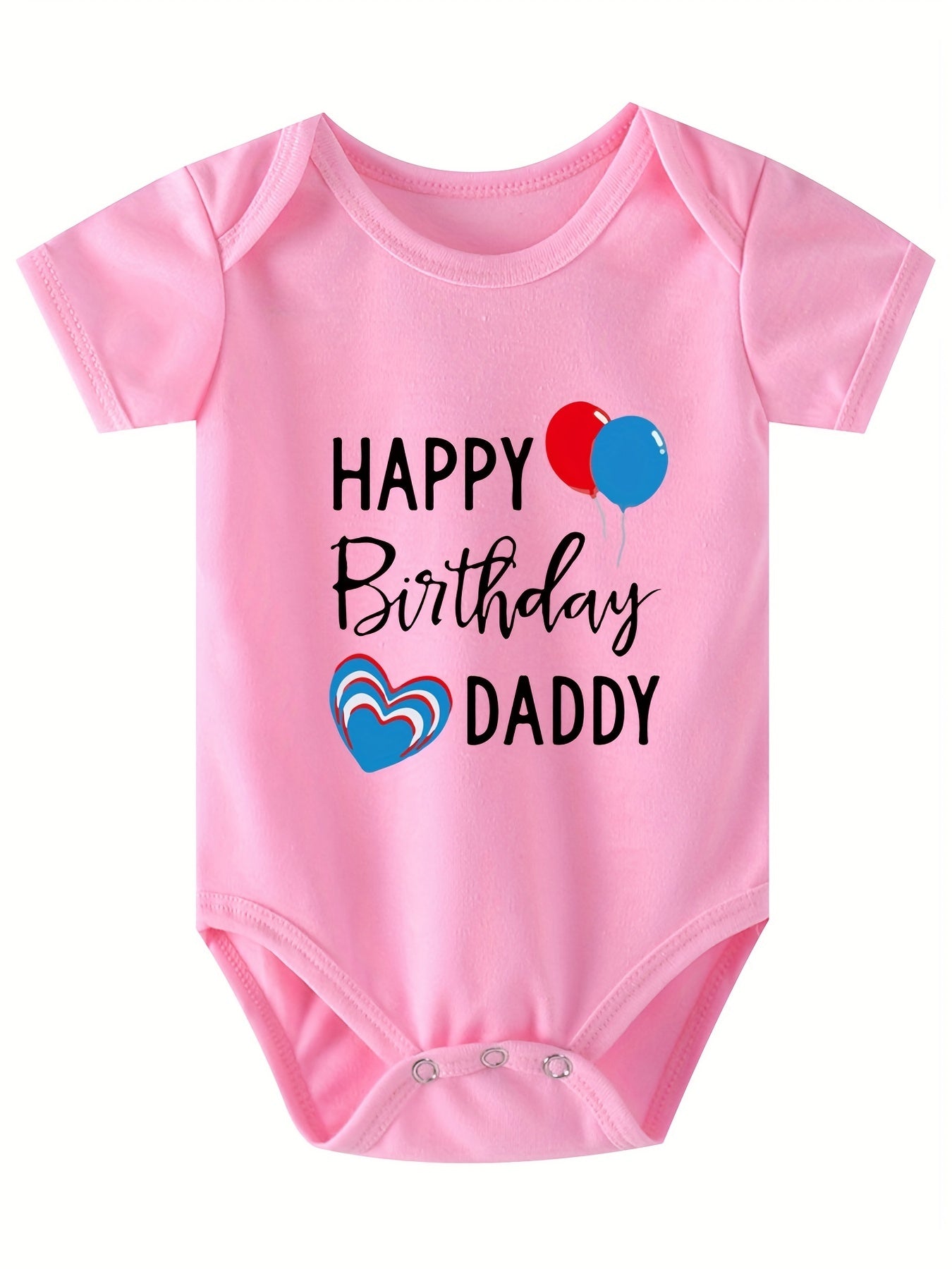 Baby Birthday Daddy Short Sleeve Onesie