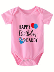 Baby Birthday Daddy Short Sleeve Onesie