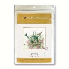 Cross Stitch 14CT Cloth Cotton Thread Flowers Kettle Bird Decorative Painting