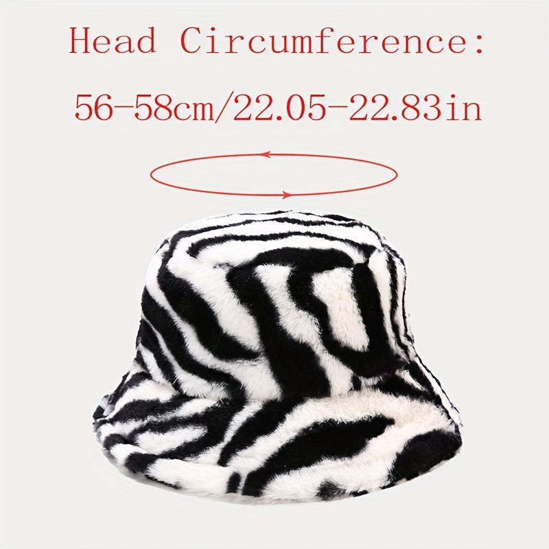 Unisex Sunshade Plush Bucket Hat for Outdoor Travel