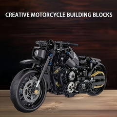 1000 pcs Retro Motorcycle Building Block Set Adult DIY Model Kit