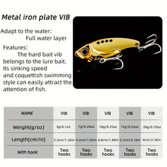 3pcs Artificial Metal Jigbait Lures with 3D Eyes