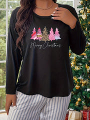Christmas Tree Print Lounge Top
