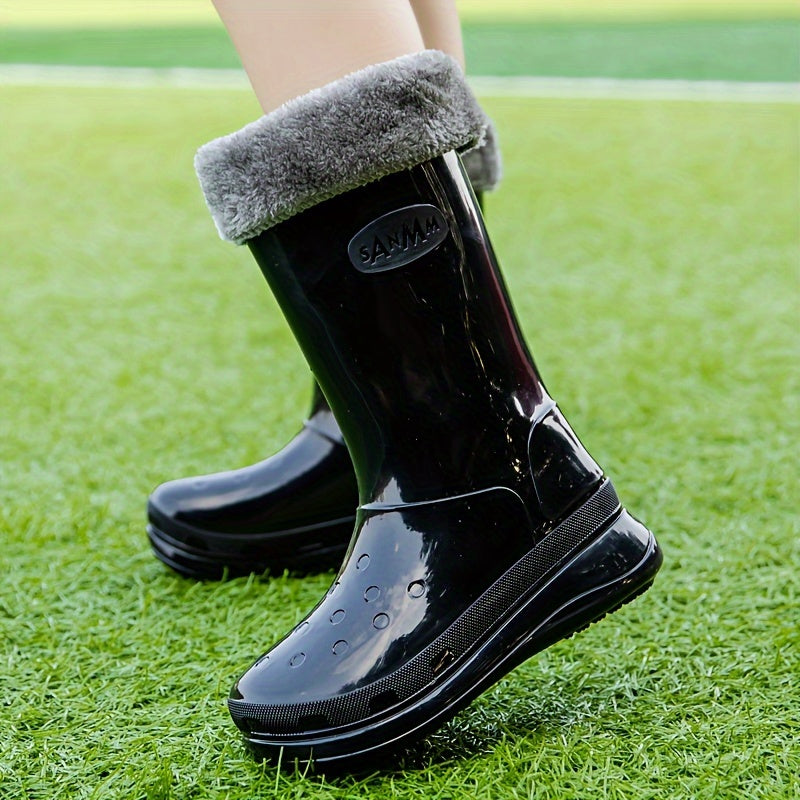 Women's Medium Tube Waterproof Rain Boots