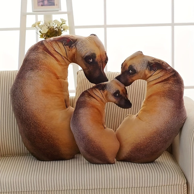 3D Simulation Dog Pillow Plush Toy Dog Doll