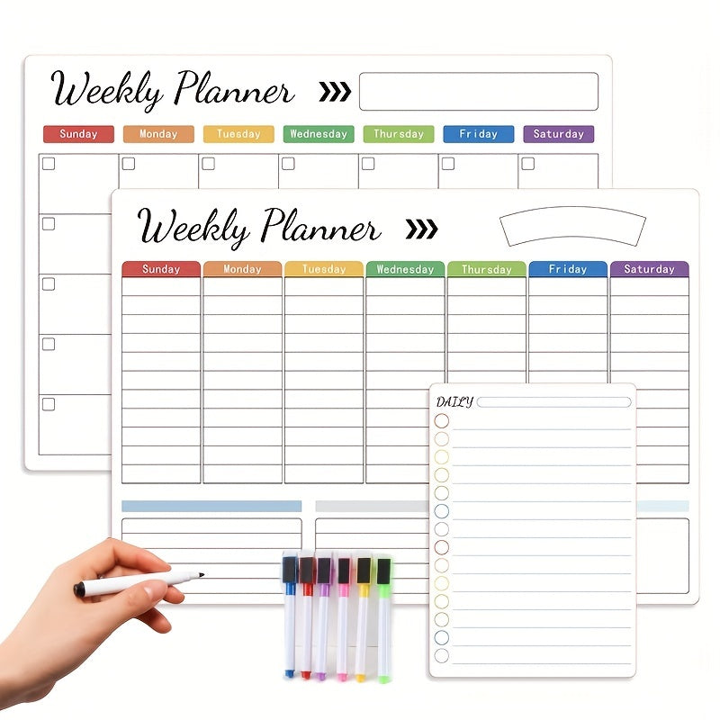 Dry Erase Fridge Magnetic Calendar PET Board | Refrigerator Magnetic Calendar