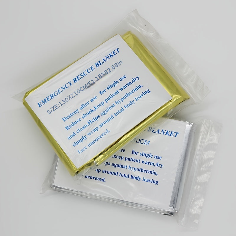 Outdoor Portable Emergency Insulation Blanket 210 Double sided Silvery