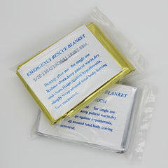 Outdoor Portable Emergency Insulation Blanket 210 Double sided Silvery