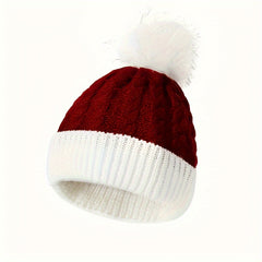 Kids Windproof Knitted Hat and Gloves Set for Winter
