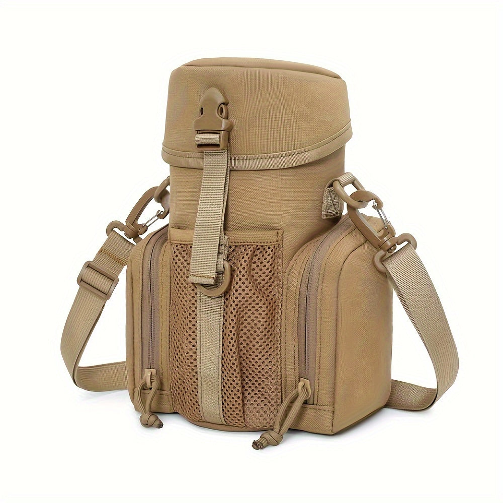 Outdoor Shoulder Bag for Hiking with Water Bottle Pouch