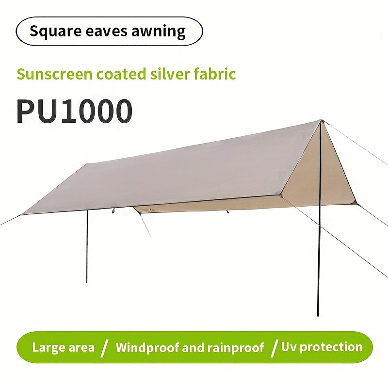 Large Canopy Sun & Rain Protection Awning for Camping Picnic