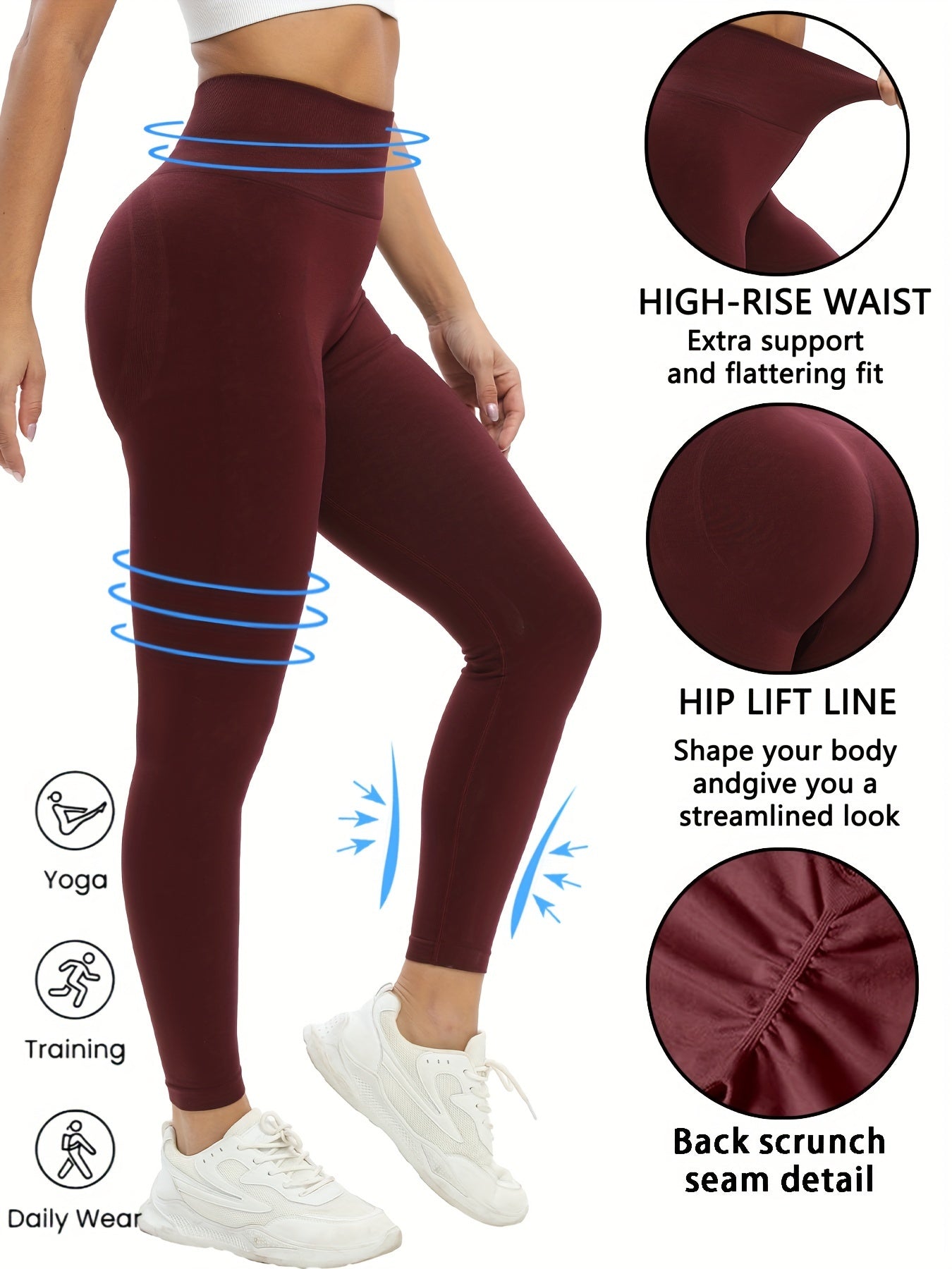 Yoga Workout Pants Running Leggings Butt Lifting Activewear