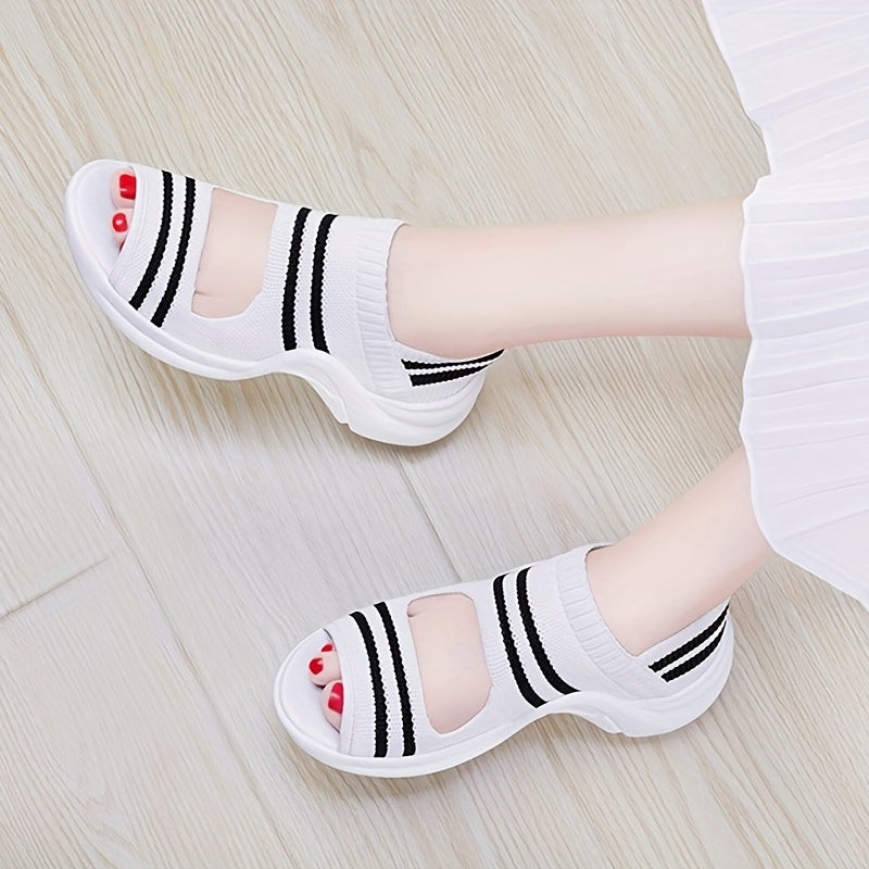 Open Toe Knitting Sandals Lightweight Sports Shoes