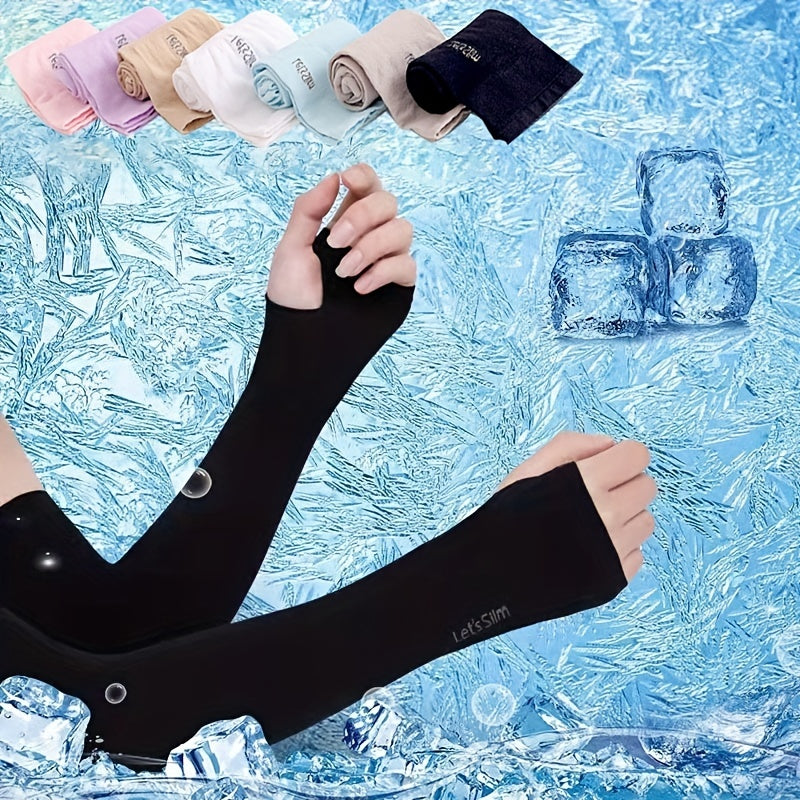 Sun Protection Ice Silk Arm Sleeves for Outdoor Sports
