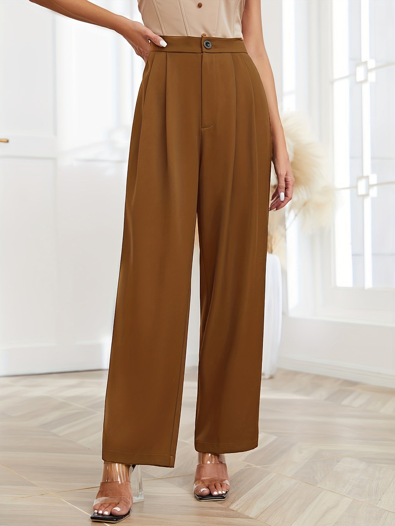 Loose High Waist Wide Leg Pants for Women