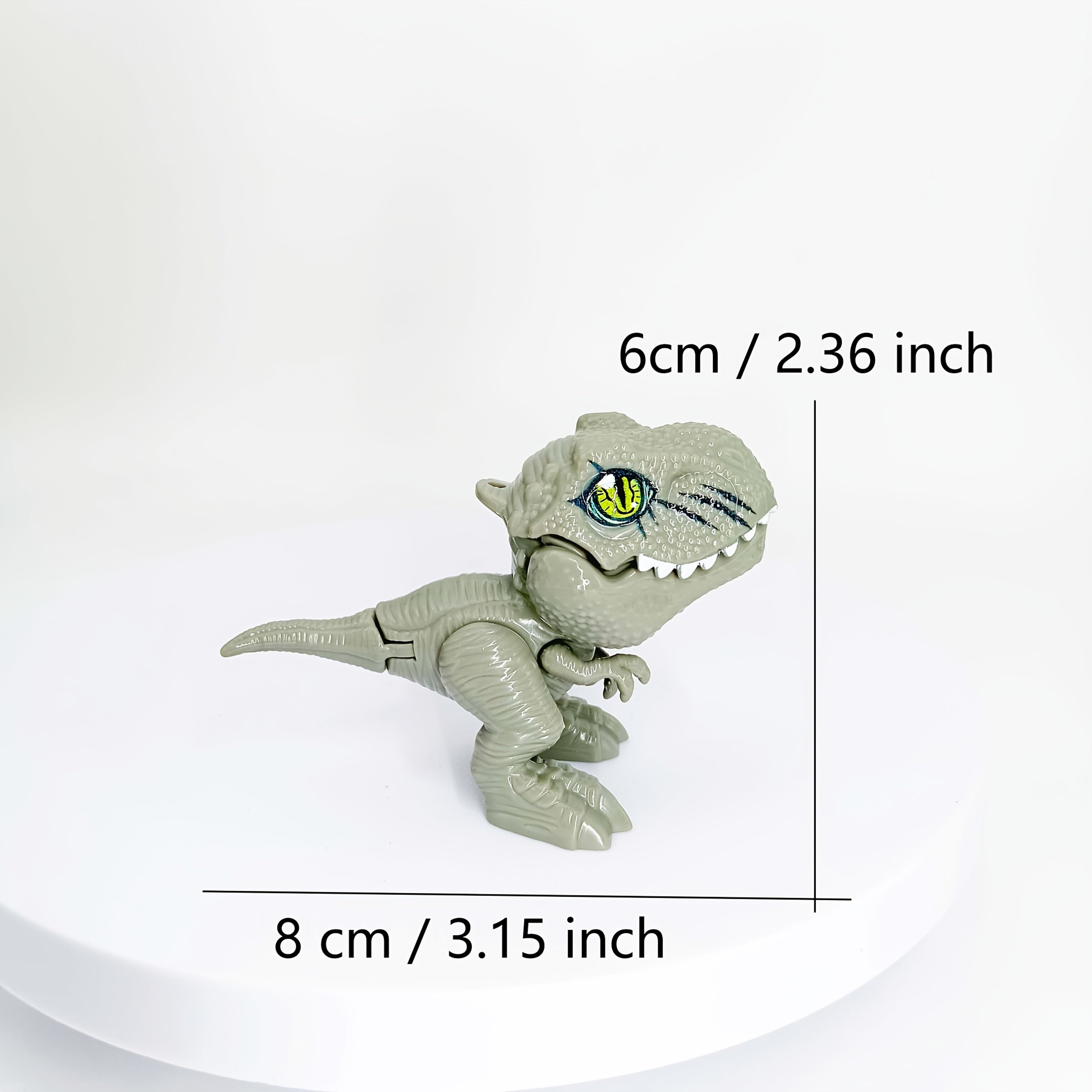 4pcs Finger Bite Dinosaur Toys Interactive Novelty Gift Gray Green