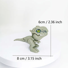 4pcs Finger Bite Dinosaur Toys Interactive Novelty Gift Gray Green
