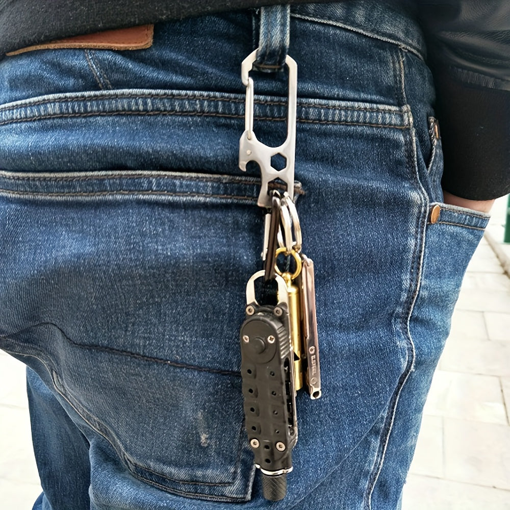 Key Chain Bottle Opener Carabiner Snap Clip Hook for Hiking Backpacking Camping