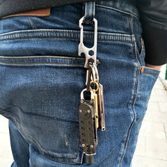 Key Chain Bottle Opener Carabiner Snap Clip Hook for Hiking Backpacking Camping