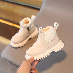 Warm Non Slip Zipper Boots for Baby Girls