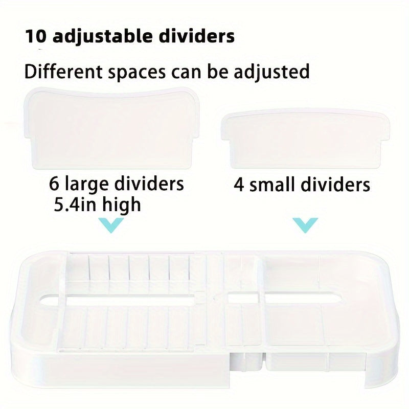 Food Container Lid Organizer With Expandable Dividers