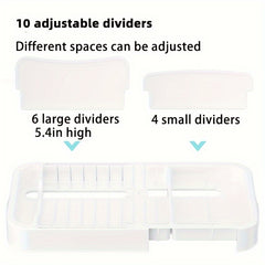 Food Container Lid Organizer With Expandable Dividers