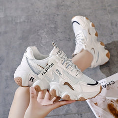 Women's Colorblock Mesh Sneakers Breathable Soft Sole Shoes