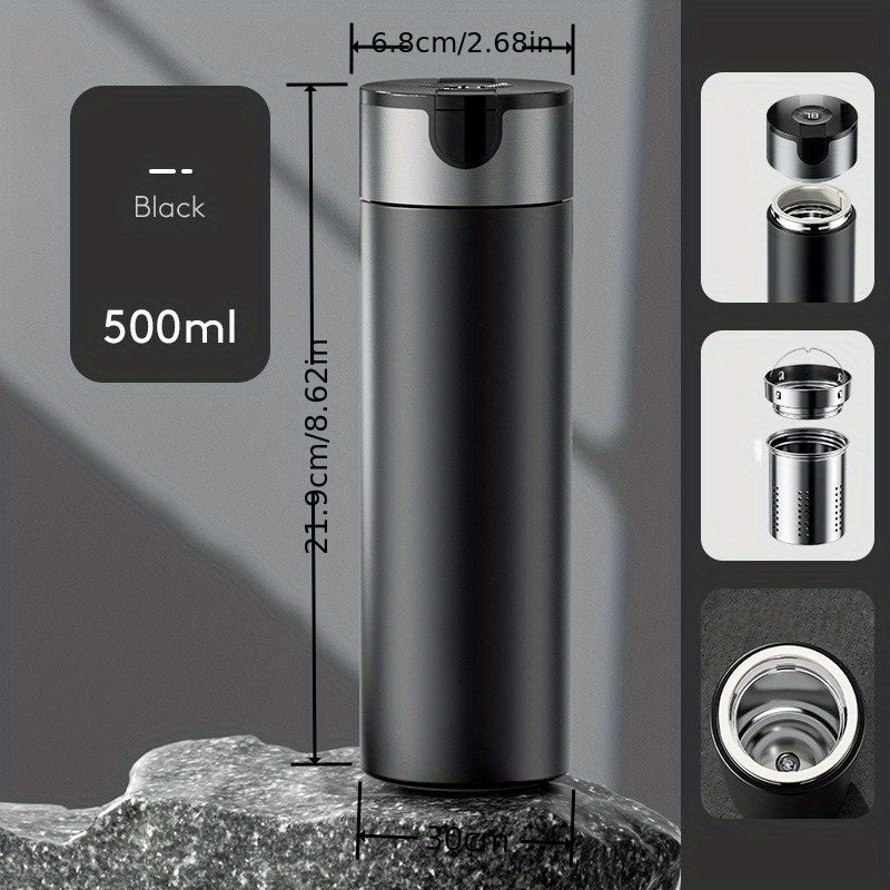 Vacuum Cup With Temperature Display Insulated Water Bottles Travel Thermal Cups
