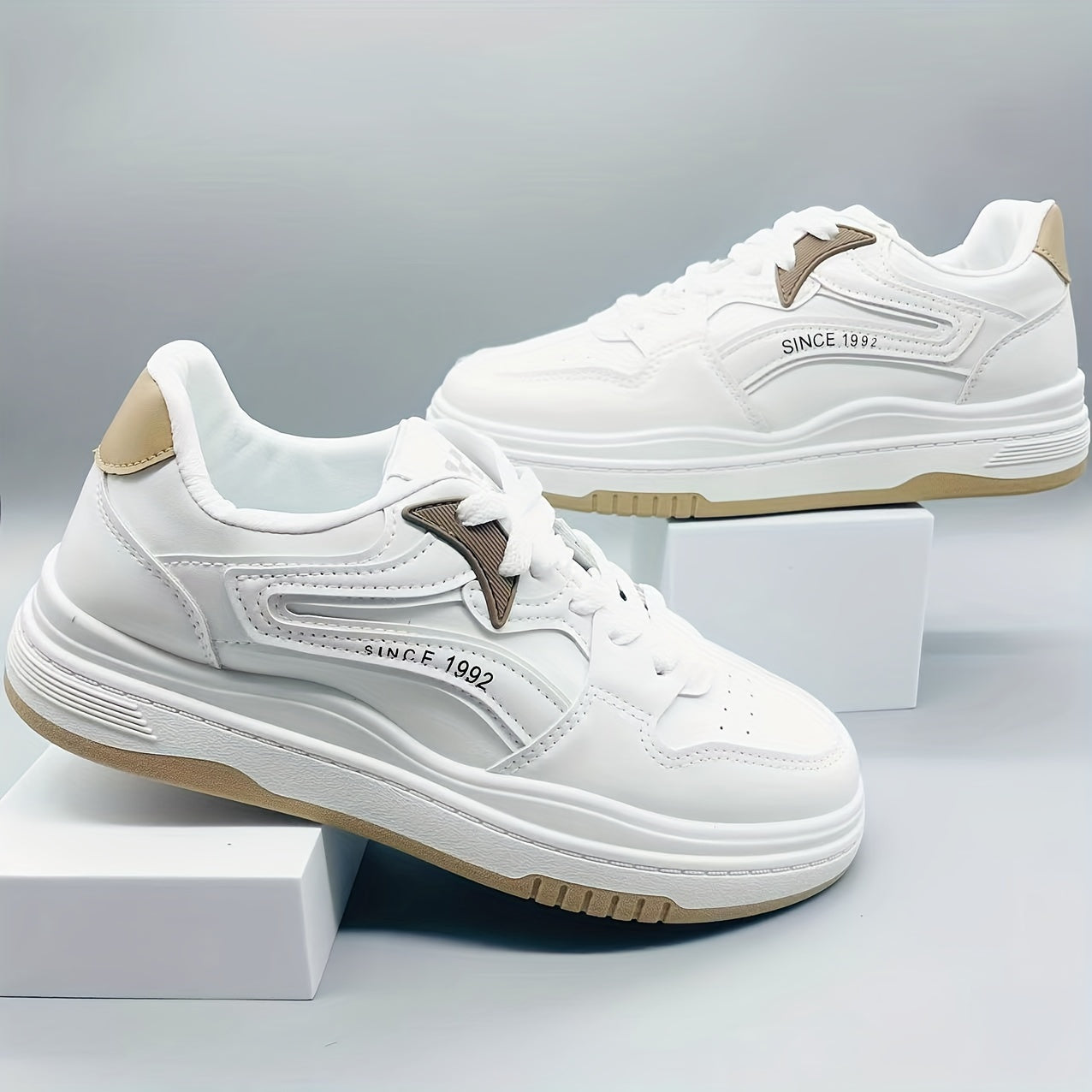 Women's Comfortable Non Slip Skate Shoes Patchwork Casual Sneakers