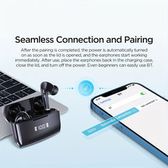 Wireless HIFI Stereo Earbuds Noise Cancelling In-ear Headphone