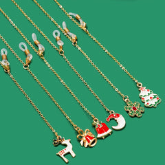 Christmas Charm Glasses Chain Metal Eyeglasses Lanyard Strap