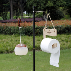 Wooden Tissue Holder for Camping and Picnic Hanging Rack for Towels
