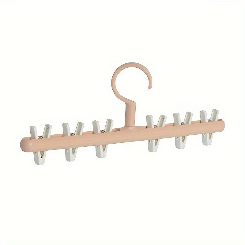 Hat And Scarf Organizer with Clothes Rack and Clips