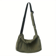 Men's Canvas Messenger Bag Large Capacity Crossbody Bag