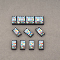 9pcs Printed Parts Modern Mobile Phone Model Assembly Toy