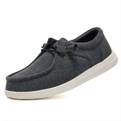 Men's Canvas Loafer Shoes Breathable Lightweight Slip On Casual Shoes