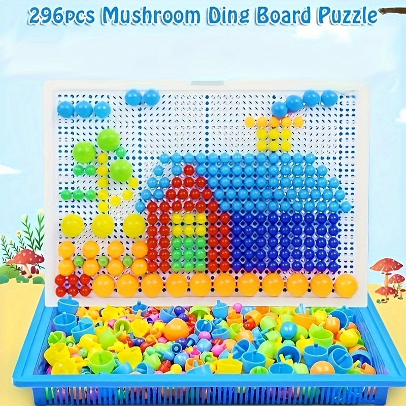 Plastic Mushroom Nail Building Blocks Educational Toys