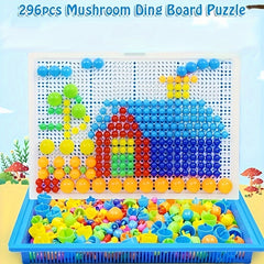 Plastic Mushroom Nail Building Blocks Educational Toys