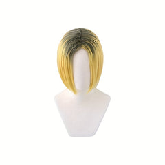 Men's Golden Mixed Short Straight Wig for Cosplay Party