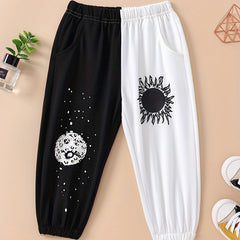 Baby Girls Sun & Moon Casual Trousers Kids Pants