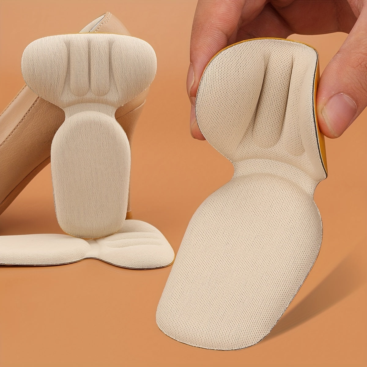 Memory Foam Half Size Heel Cushion for Shoes with Anti-wear