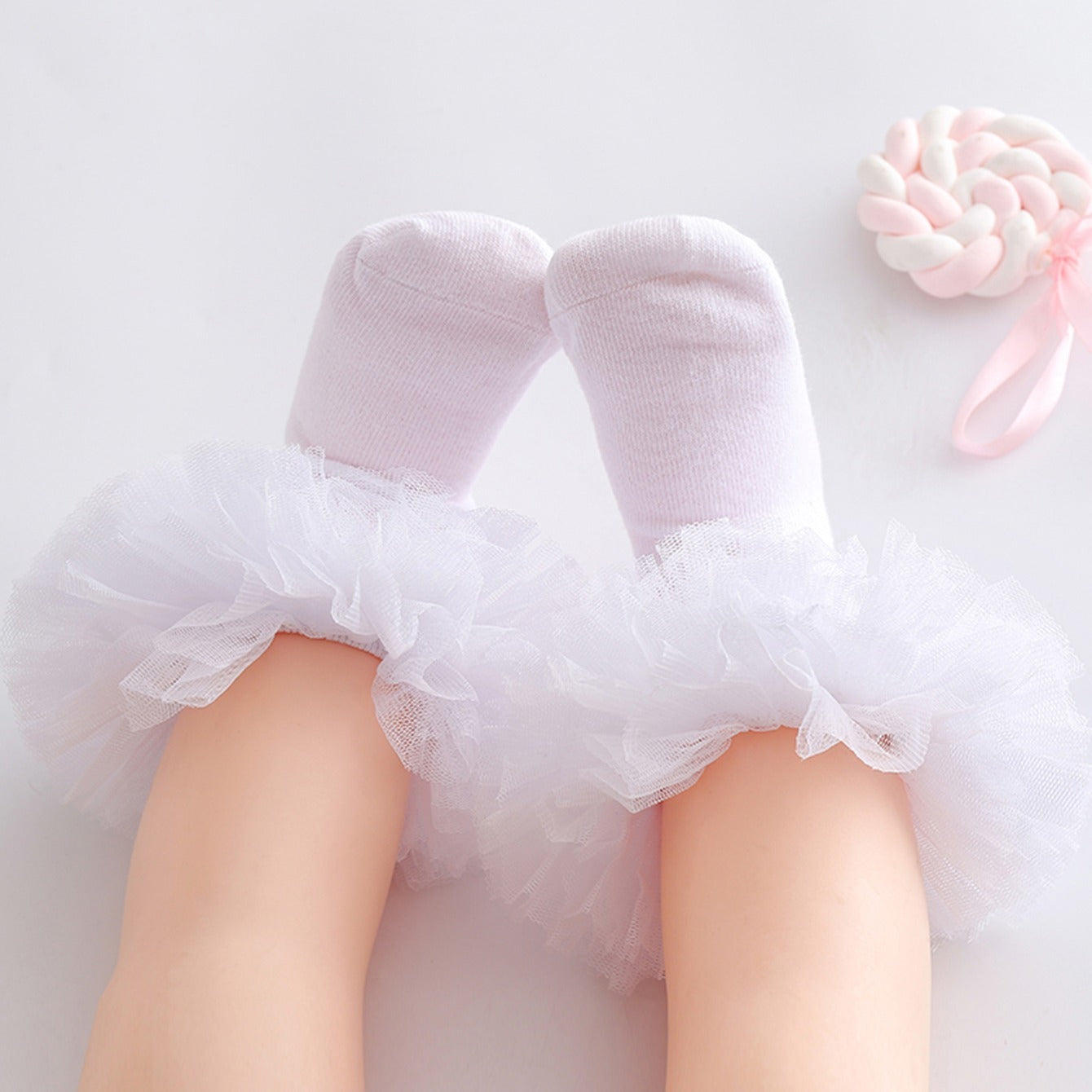 Toddler Girls Lace Ruffle Fluffy Socks