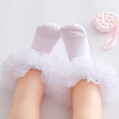 Toddler Girls Lace Ruffle Fluffy Socks