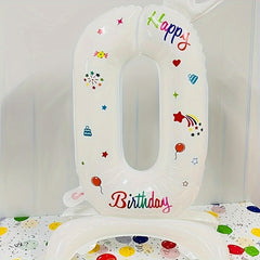 32 inch Crown Printed Standing Number Balloon DIY Aluminum Foil Balloon
